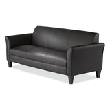 Alera® Alera Reception Lounge Furniture, 3-Cushion Sofa, 77w x 31.5d x 32h, Black (ALERL21LS10B)