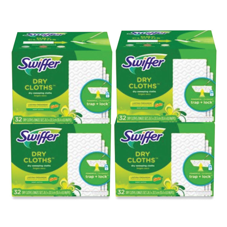 Swiffer® Dry Refill Cloths. 8 x 10.4, White, 32 Box, 4 Boxes/Carton (PGC83059)