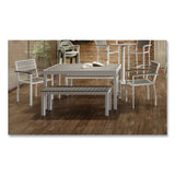 Eveleen Outdoor Dining Table Set, 55" x 35" x 29" Rectangular Table, 2 Benches, 2 Armchairs, Gray/White (KFI840031918437) Each