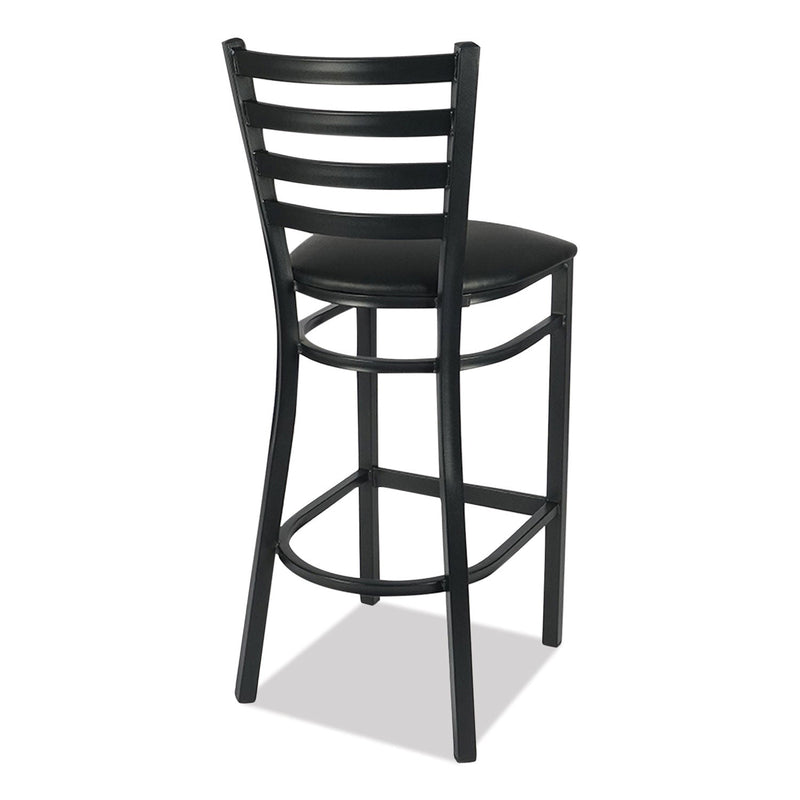 JMC Furniture White Horse Series Barstools, Supports Up to 300 lb, 29.5" Seat Height, Black Seat/Back, Black Frame (JMCWHBSBLK) Each