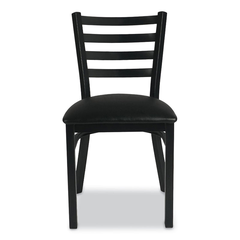 JMC Furniture White Horse Series Side Chairs, Supports Up to 300 lb, 18" Seat Height, Black Seat, Black Back, Black Base (JMCWHCBLK) Each