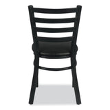 JMC Furniture White Horse Series Side Chairs, Supports Up to 300 lb, 18" Seat Height, Black Seat, Black Back, Black Base (JMCWHCBLK) Each