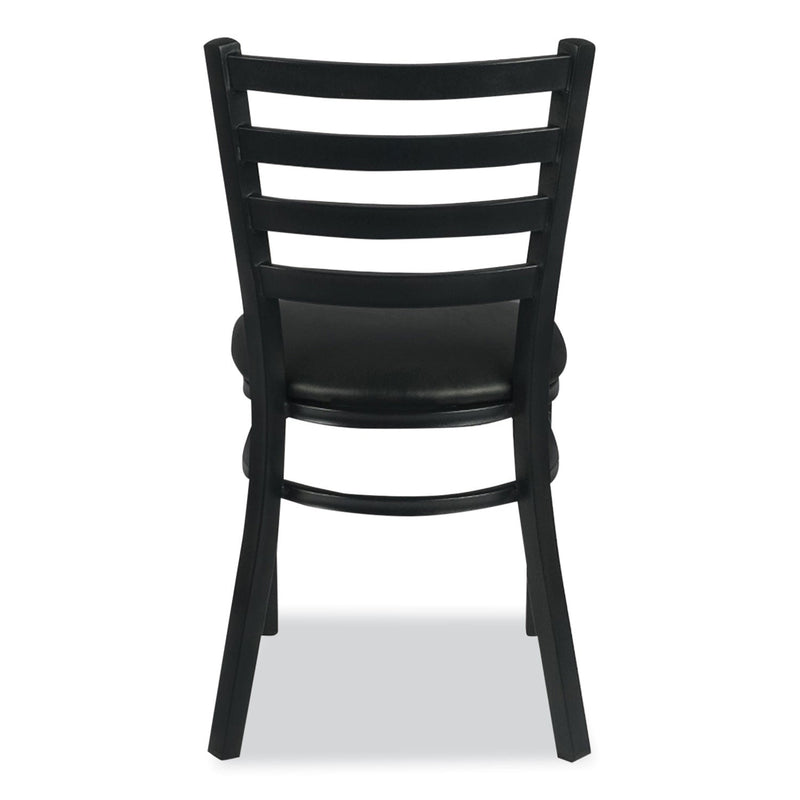JMC Furniture White Horse Series Side Chairs, Supports Up to 300 lb, 18" Seat Height, Black Seat, Black Back, Black Base (JMCWHCBLK) Each