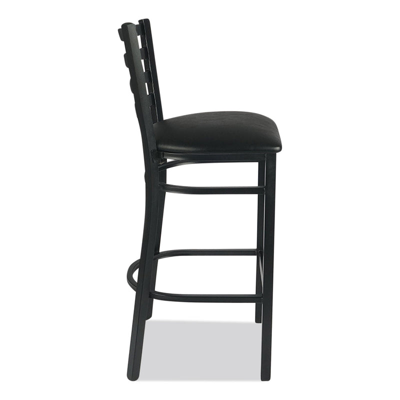 JMC Furniture White Horse Series Barstools, Supports Up to 300 lb, 29.5" Seat Height, Black Seat/Back, Black Frame (JMCWHBSBLK) Each
