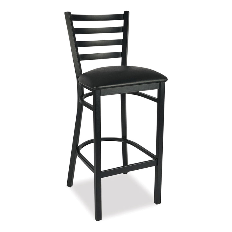 JMC Furniture White Horse Series Barstools, Supports Up to 300 lb, 29.5" Seat Height, Black Seat/Back, Black Frame (JMCWHBSBLK) Each
