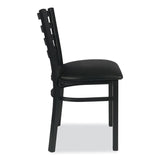 JMC Furniture White Horse Series Side Chairs, Supports Up to 300 lb, 18" Seat Height, Black Seat, Black Back, Black Base (JMCWHCBLK) Each