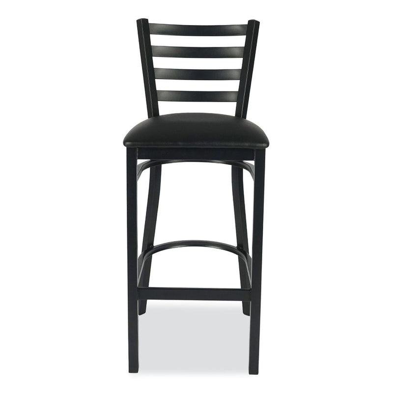 JMC Furniture White Horse Series Barstools, Supports Up to 300 lb, 29.5" Seat Height, Black Seat/Back, Black Frame (JMCWHBSBLK) Each