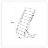 Alba™ Literature Floor Display Rack, 22.8 x 19.69 x 36.61, White/Woodgrain (ABADDEXPO8WBC)