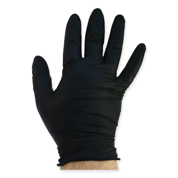 Safety Zone® ProGuard Powder Free Nitrile Gloves, Large, Black, 100/Box (SZNGNPRLGBK) Case of 1000