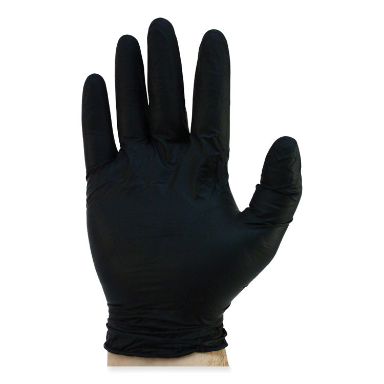 Safety Zone® ProGuard Powder Free Nitrile Gloves, Large, Black, 100/Box (SZNGNPRLGBK) Case of 1000