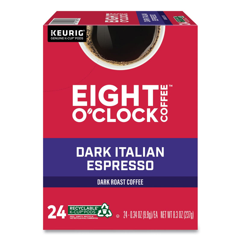 Eight O'Clock Dark Italian Espresso Coffee K-Cups, 24/Box (GMT6408) Box of 24