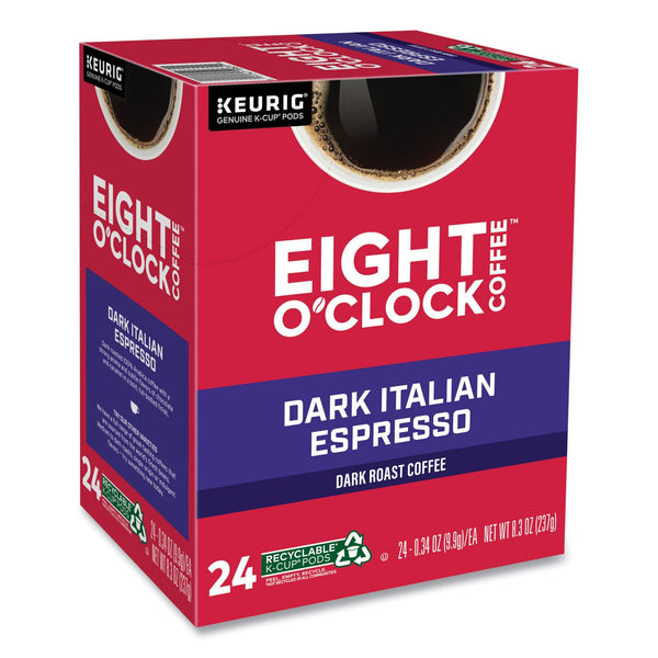 Eight O'Clock Dark Italian Espresso Coffee K-Cups, 24/Box (GMT6408) Box of 24