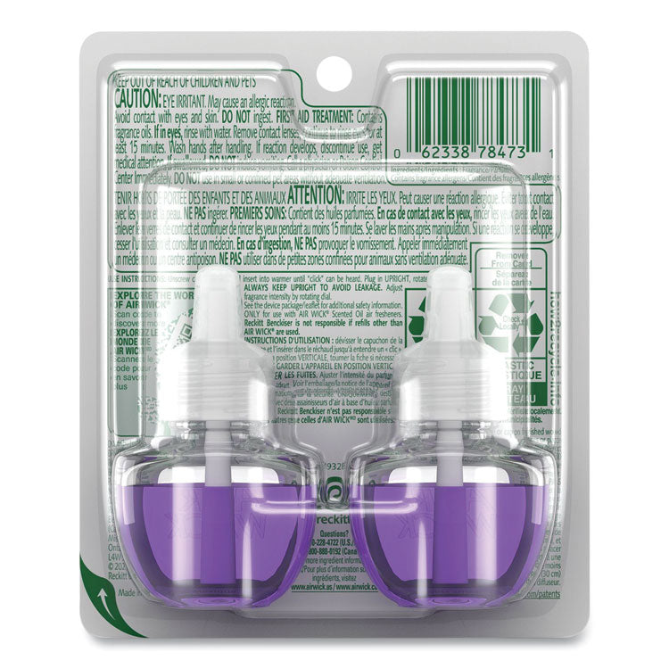 Air Wick® Scented Oil Refill, Lavender and Chamomile, 0.67 oz, 2/Pack, 6 Packs/Carton (RAC78473CT) 6 Refills