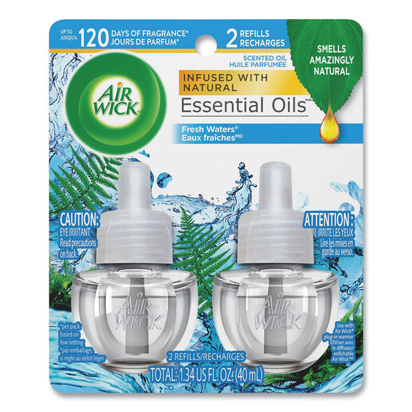 Air Wick® Scented Oil Refill, Fresh Waters, 0.67 oz, 2/Pack, 6 Pack/Carton (RAC79717CT) 6 Packs of 2