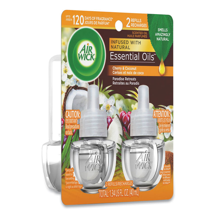 Air Wick® Life Scents Scented Oil Refills, Paradise Retreat, 0.67 oz, 2/Pack, 6 Packs/Carton (RAC91110) Case of 6 Packs