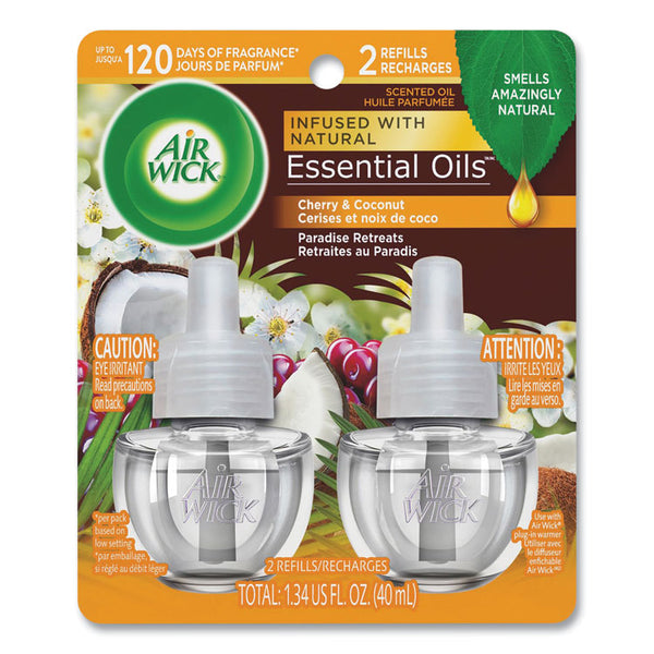 Air Wick® Life Scents Scented Oil Refills, Paradise Retreat, 0.67 oz, 2/Pack, 6 Packs/Carton (RAC91110) Case of 6 Packs