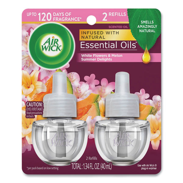 Air Wick® Life Scents Scented Oil Refills, Summer Delights, 0.67 oz, 2/Pack, 6 Packs/Carton (RAC91112) 6 Packs