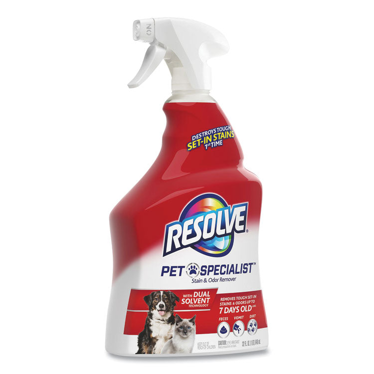 RESOLVE® Pet Specialist Stain and Odor Remover, Citrus, 32 oz Trigger Spray Bottle, 12/Carton (RAC99850CT) Case of 12