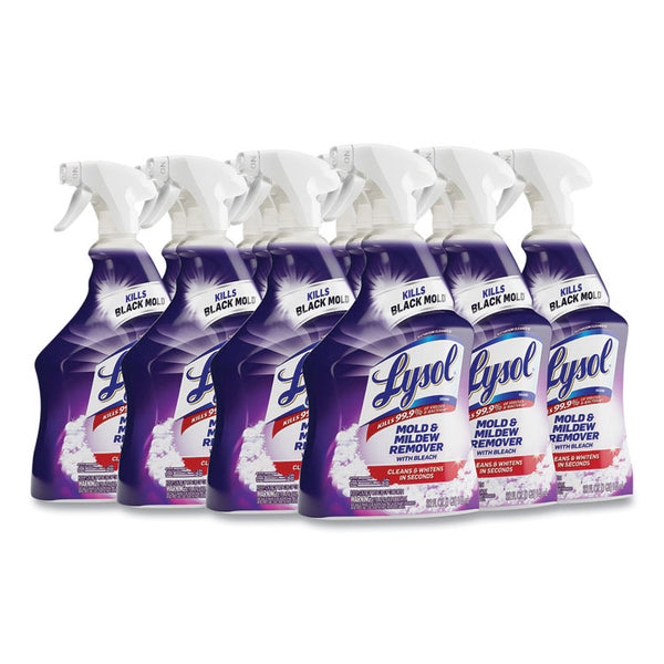 LYSOL® Brand Mold and Mildew Remover with Bleach, 32 oz Spray Bottle, 12/Carton (RAC78915)