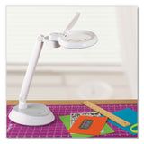 OttLite Space-Saving LED Magnifier Desk Lamp, 14" High, White (OTTG97WGCFFP) Each