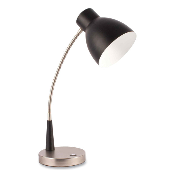 OttLite Wellness Series Adjust LED Desk Lamp, 3" to 22" High, Silver/Matte Black (OTTCS01KC9SHPR) Each