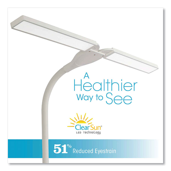 OttLite Wellness Series Pivot LED Desk Lamp with Dual Shades, 13.25" to 26" High, White (OTTCSN5900C) Each