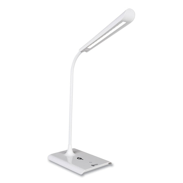 OttLite Wellness Series Power Up LED Desk Lamp, 13" to 21" High, White (OTTCS030QISHPR) Each