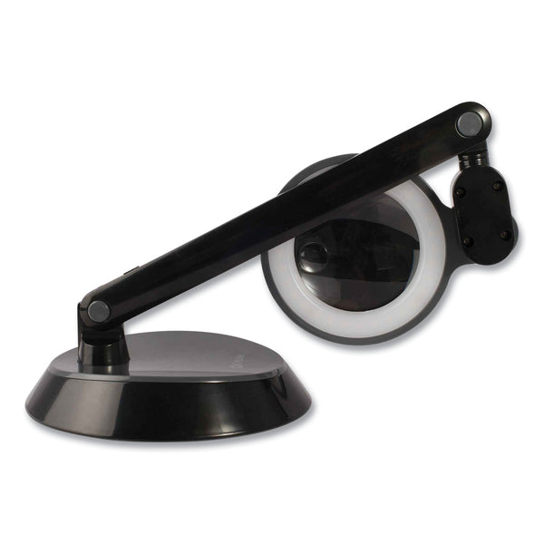 OttLite Space-Saving LED Magnifier Desk Lamp, 14" High, Black (OTTG97BGCFFP) Each