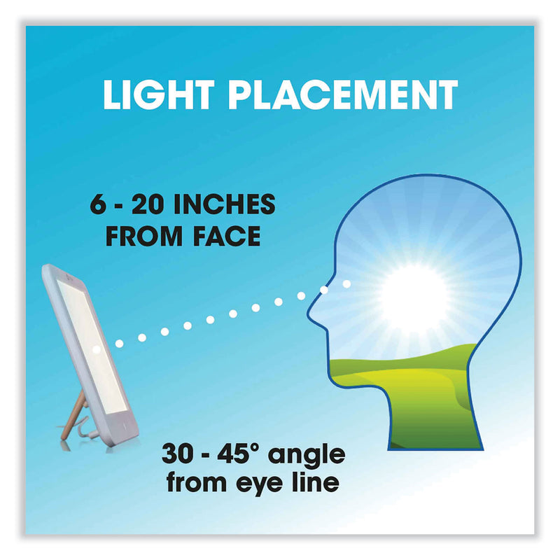 OttLite Wellness Series ClearSun LED Light Therapy Lamp, 7.88" High, White (OTTCSLT000W) Each