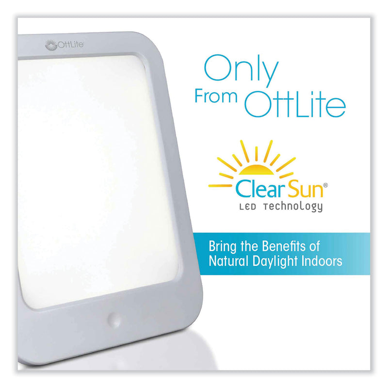 OttLite Wellness Series ClearSun LED Light Therapy Lamp, 7.88" High, White (OTTCSLT000W) Each