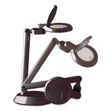 OttLite Space-Saving LED Magnifier Desk Lamp, 14" High, Black (OTTG97BGCFFP) Each
