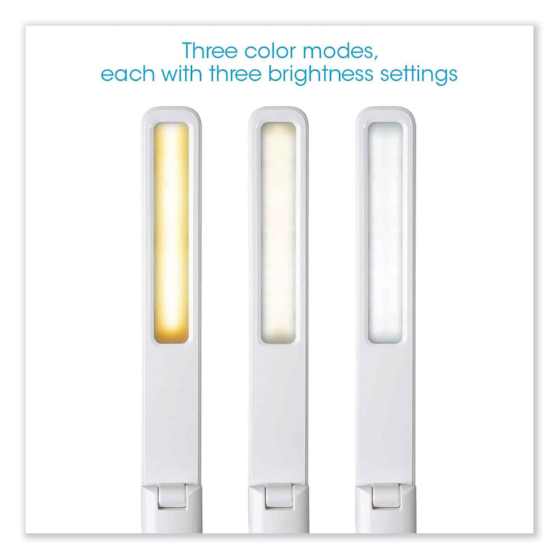 OttLite Wellness Series Slimline LED Desk Lamp, 5" to 20.25" High, White (OTTCS33600CSHPR) Each