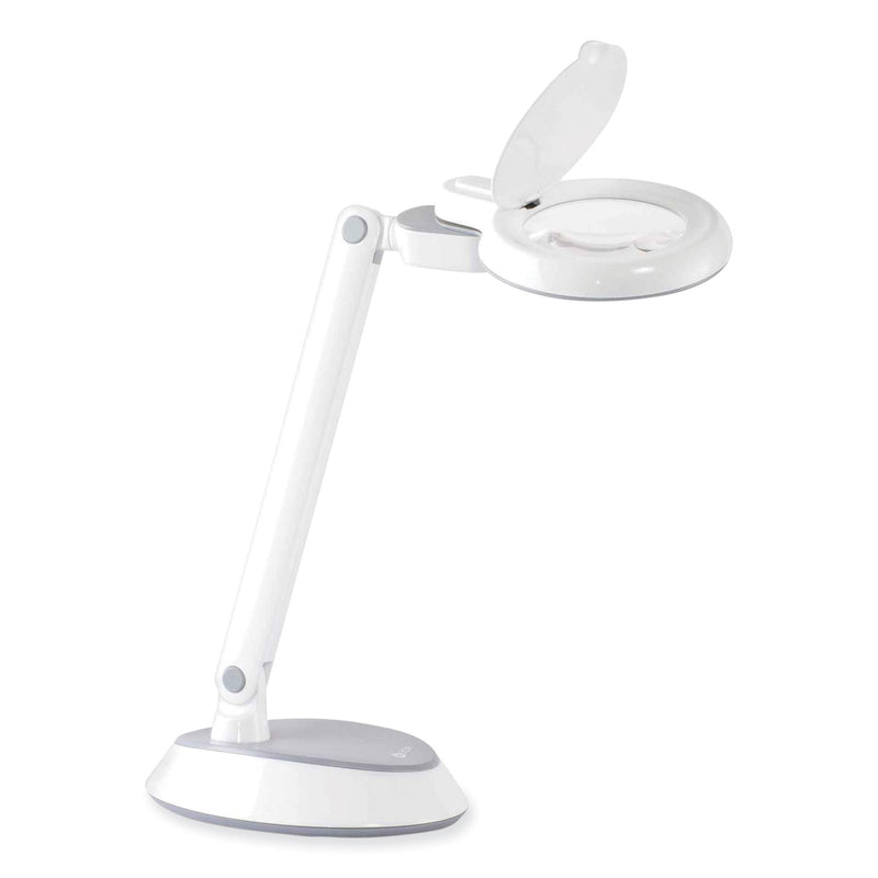 OttLite Space-Saving LED Magnifier Desk Lamp, 14" High, White (OTTG97WGCFFP) Each