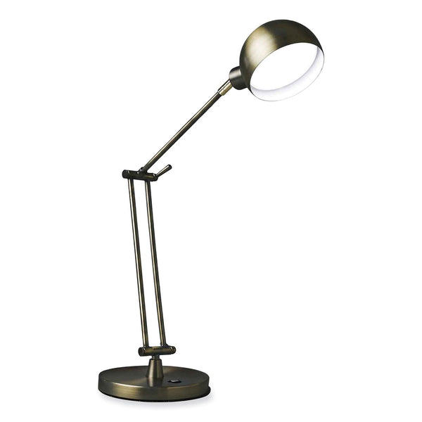 OttLite Wellness Series Refine LED Desk Lamp, 27" High, Antiqued Brass (OTTF1D83BR9SHPR) Each