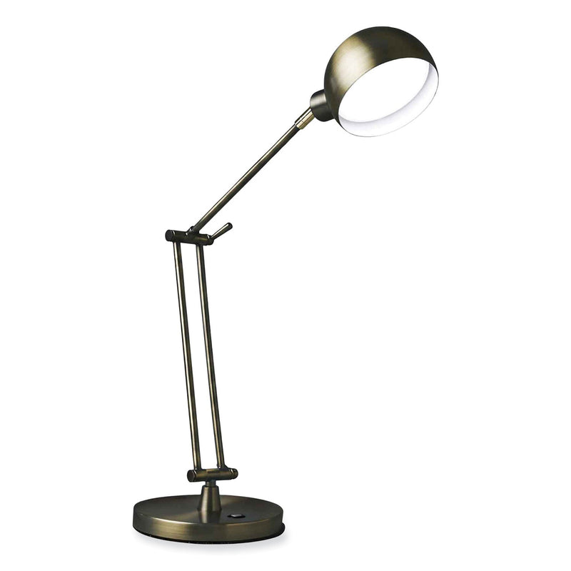 OttLite Wellness Series Refine LED Desk Lamp, 27" High, Antiqued Brass (OTTF1D83BR9SHPR) Each