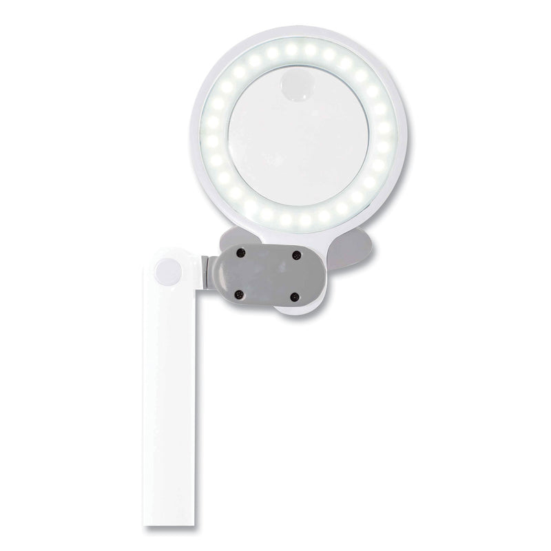 OttLite Space-Saving LED Magnifier Desk Lamp, 14" High, White (OTTG97WGCFFP) Each