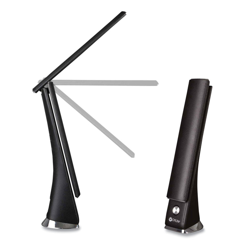 OttLite Wellness Series Rise LED Desk Lamp with Digital Display, 12" to 19" High, Black (OTTCSE13G59) Each