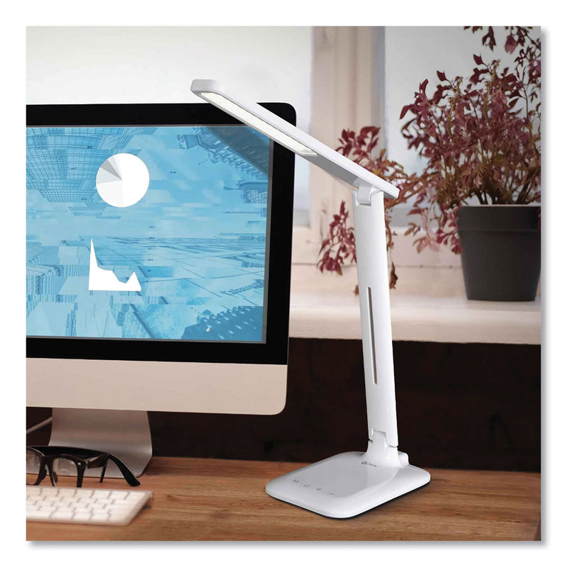 OttLite Wellness Series Slimline LED Desk Lamp, 5" to 20.25" High, White (OTTCS33600CSHPR) Each