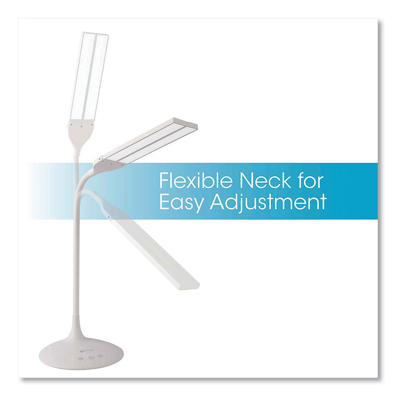 OttLite Wellness Series Pivot LED Desk Lamp with Dual Shades, 13.25" to 26" High, White (OTTCSN5900C) Each
