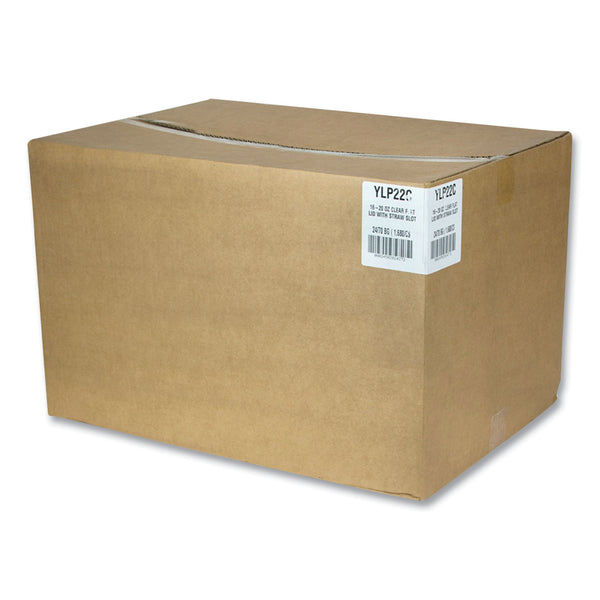 Pactiv Cold Cup Lids, 12 oz/14 oz/16 oz/20 oz, Clear, 1,680/Carton (PCTYLP22C) Case of 1680