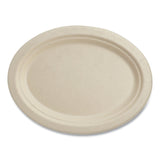World Centric® Fiber Plates, Oval, 9.9 x 12, Natural, 500/Carton (WORPLSCU12OLFS) Case of 500