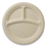 World Centric® Fiber Plates, 9" dia, Natural, 1,000/Carton (WORPLSC9TLFS) Case of 1000