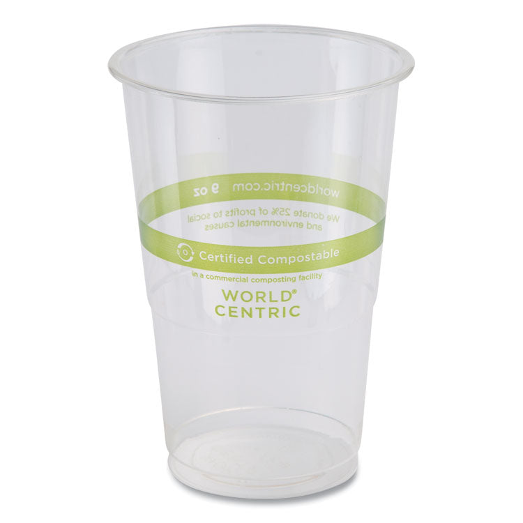 World Centric® PLA Clear Cold Cups, 9 oz, Clear, 2,000/Carton (WORCPCS9)