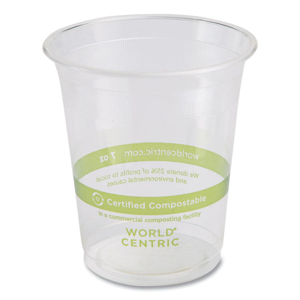 World Centric® PLA Clear Cold Cups, 7 oz, Clear, 2,000/Carton (WORCPCS7)