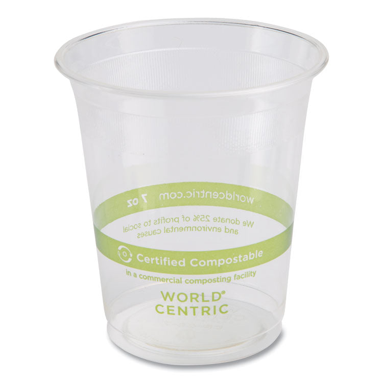 World Centric® PLA Clear Cold Cups, 7 oz, Clear, 2,000/Carton (WORCPCS7) Case of 2000