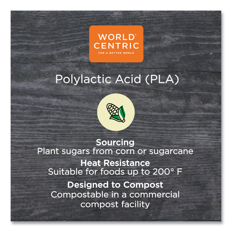 World Centric® PLA Clear Cold Cup Lids, Fits 1 oz Cups, Clear, 3,000/Carton (WORCPLCS1SN) Case of 3000