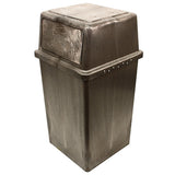 Impact® Vanguard™ 45 Gallon Indoor/Outdoor Trash Receptacle, Brown, 1/Case (IMP87504) Each