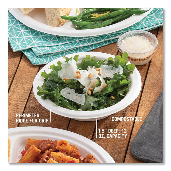 Pactiv Evergreen EarthChoice PFAS Free Compostable Dinnerware, Bowl, 12 oz, Natural, 1,000/Carton (PCTMC50012PFREE)