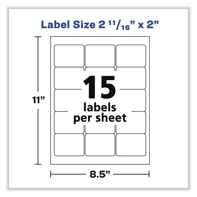 Avery® Laser/Inkjet 3.5" Diskette Labels, White, 375/Pack (AVE6490)