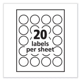 Avery® Round Print-to-the Edge Labels with SureFeed and EasyPeel, 1.67" dia, Glossy Clear, 500/PK (AVE6582)